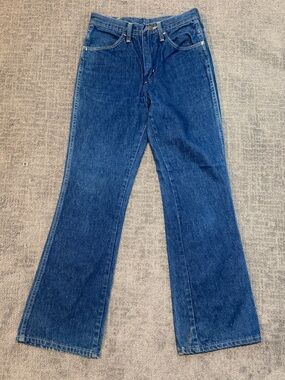 Vintage 70s/80s Rustler Made in USA Flared Jeans High Rise Retro Western Denim